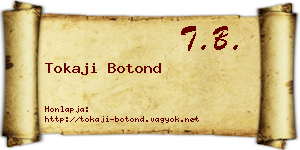 Tokaji Botond névjegykártya